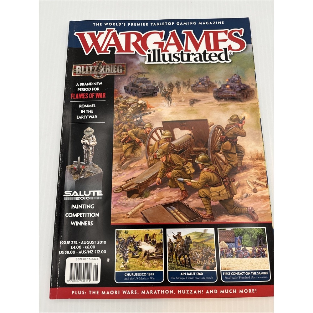 Wargames Illustrated Magazine Issue 274 August 2010 Rommel Maori Wars VG+